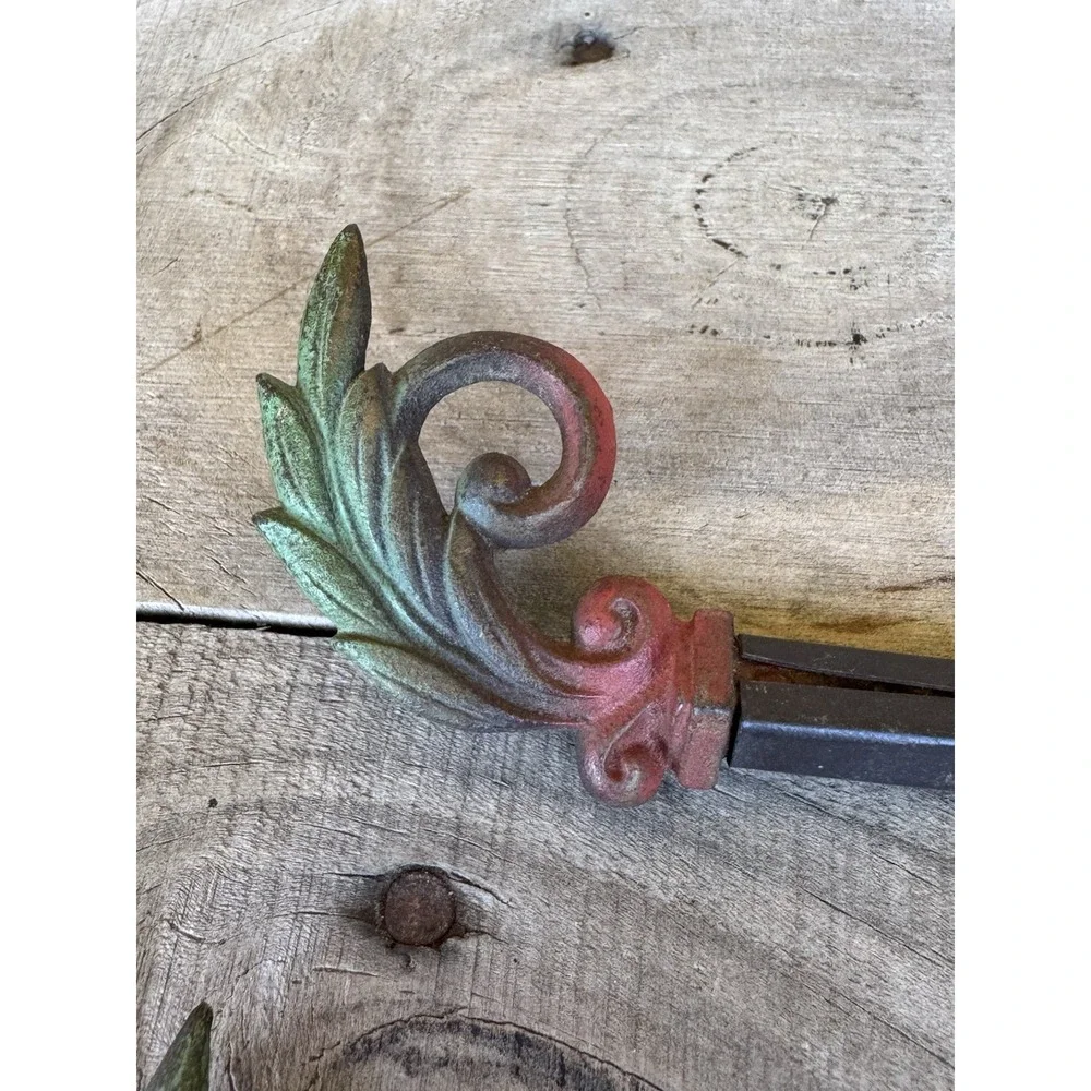 Vintage Cast‎ Iron French Door Decorative Curtain Rods